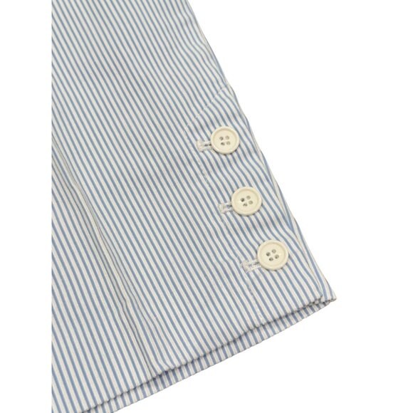 Talbots Perfect Crop Blue White Striped Pants Capri Coastal Beach Inseam 25" - Picture 2 of 6